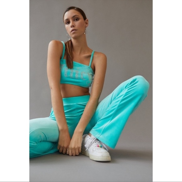 Juicy Couture Pants - Juicy Couture Women's Urban Outfitters Exclusive Velour Crop Top